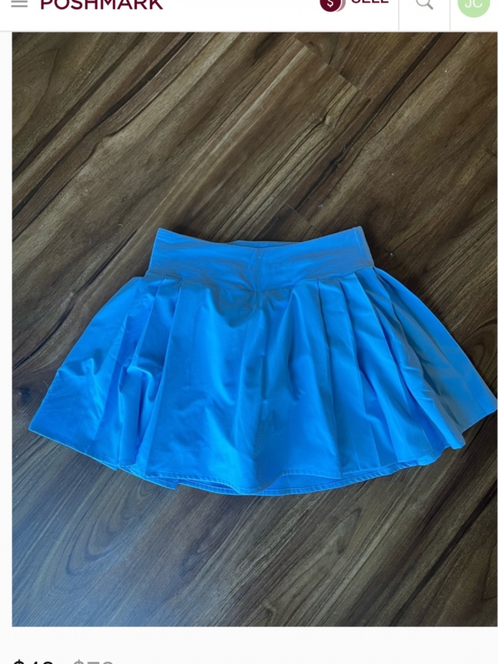 Lululemon side pleat tennis skirt size 2